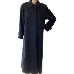 Worthington Maxi Long Coat Wool Nylon Cashmere Sz 6 Charcoal Gray 59M